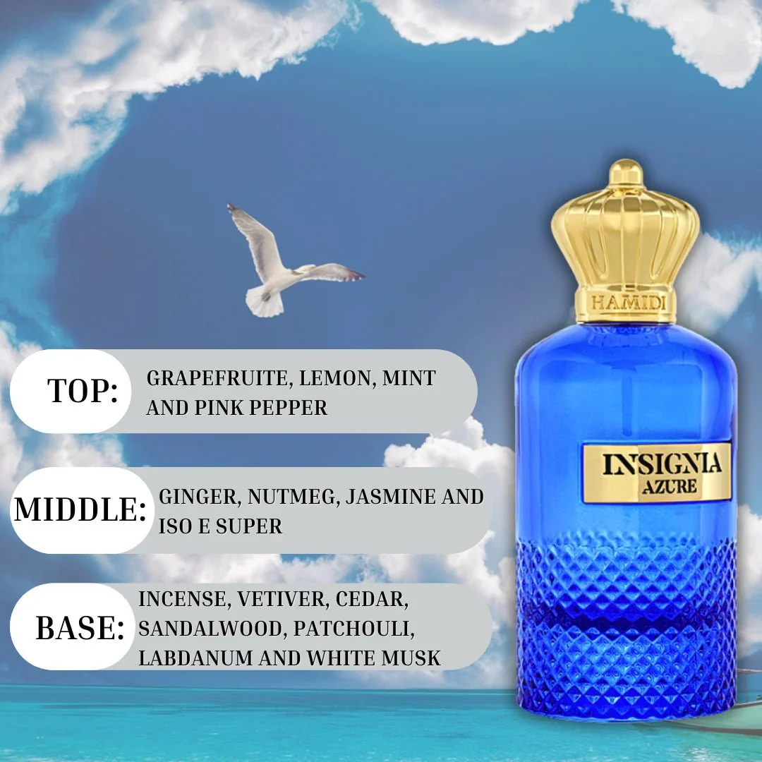 INSIGNIA AZURE EDP Spray 105ML (3.5 OZ) By Hamidi - Image 2
